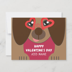 Cute Dog Personalised Valentines Day