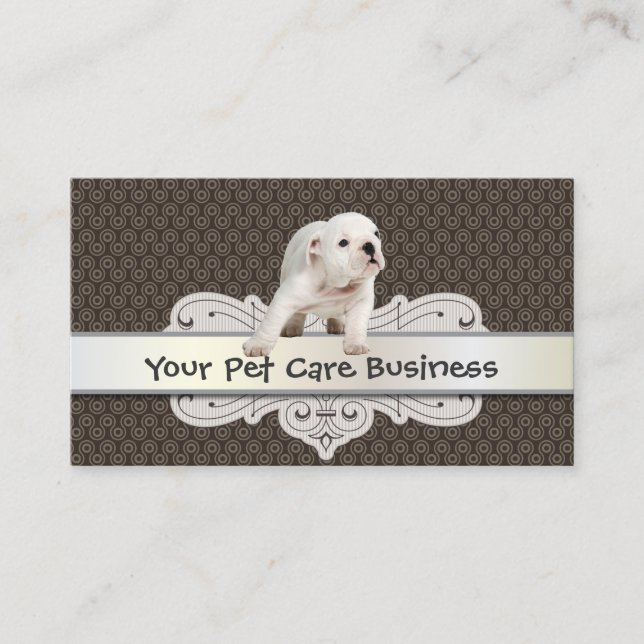 Cute Dog Pet Care business card (Front)