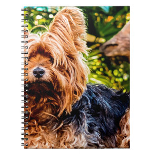 Cute Dog Pet Yorkie Peace Love Destiny Fun Art Notebook