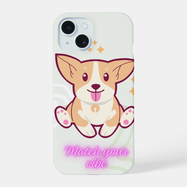 cute dog phoncase iPhone 15 case (Back)