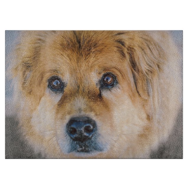 Cute Dog Photo Cutting Board (Front)