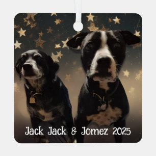 Cute Dog Photos Personalized Christmas Metal Tree Decoration