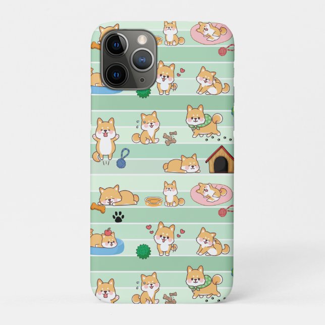 cute dog playing jumping sleeping Case-Mate iPhone case (Back)