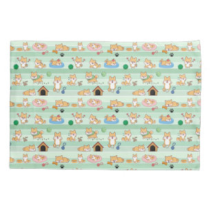 cute dog playing jumping sleeping pillowcase