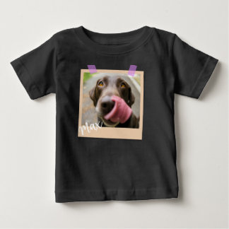 Cute Dog Polaroid Style Photo Art Baby T-Shirt
