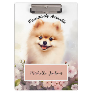 Cute Dog, Pomeranian Clipboard