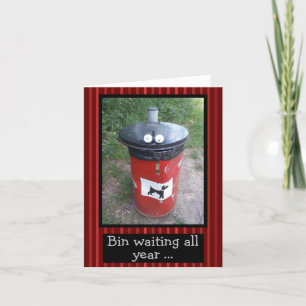 Cute Dog Poo Bin! - Customisable Funny Card