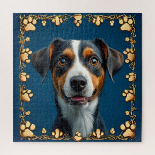 Cute Dog Portrait Gift For Dog Lovers Jigsaw Puzzle