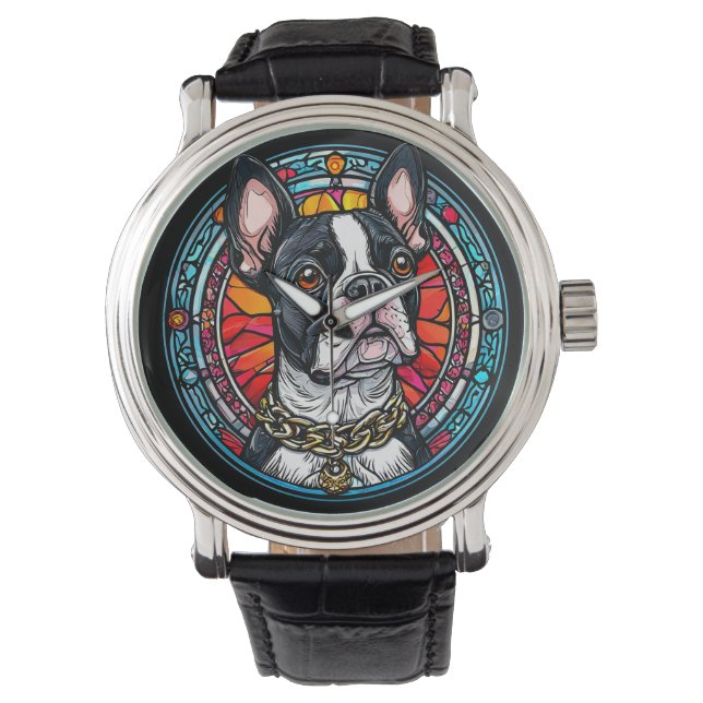 Cute dog portrait watch (Front)