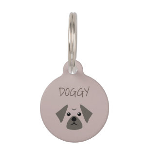 Cute Dog Pug Pet Tag