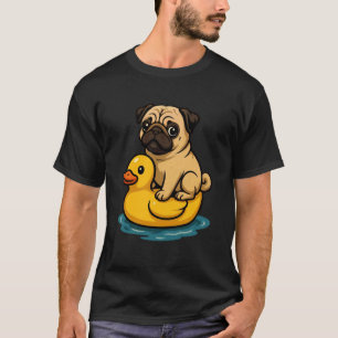 Cute Dog Pug Rubber Duck T-Shirt