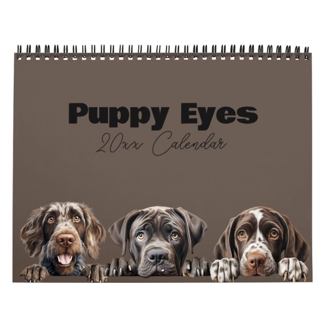 Cute Dog Puppy Eyes Calendar (Cover)