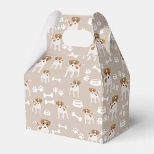 Cute Dog Puppy Paw Prints Pattern  Favour Box