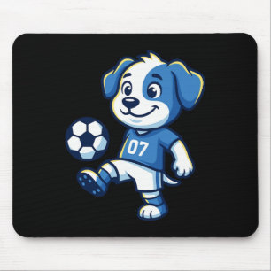 Cute Dog Puppy Playing Soccer Footll Dogs Puppies Mouse Pad