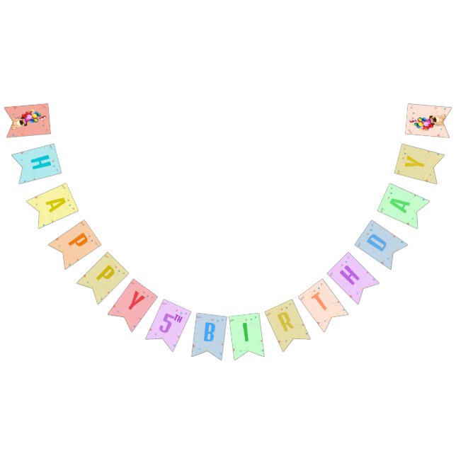 Cute Dog Puppy Themed Kid's Birthday Party Bunting (All)