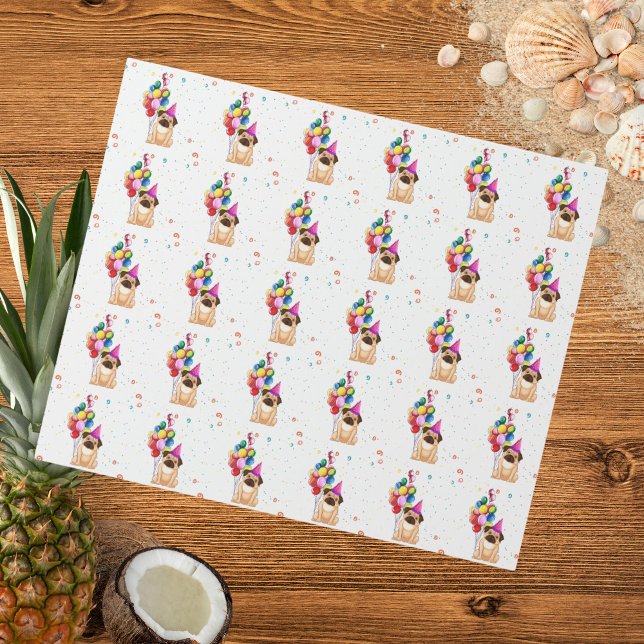 Cute Dog Puppy Themed Kid's Birthday Party Wrapping Paper (Creator Uploaded)