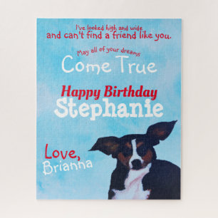 Cute Dog Puzzle Birthday Card