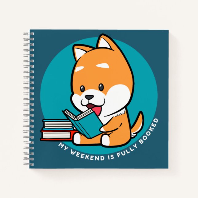 Cute Dog Reading Book Funny Quote (Front)