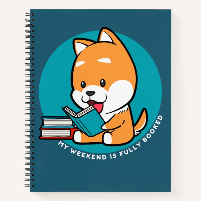 Cute Dog Reading Book Funny Quote (Front)