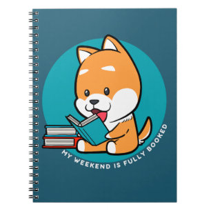Cute Dog Reading Book Funny Quote