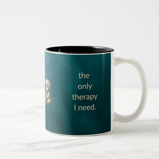 Cute Dog Reading Mug Gift for Readers - Two Tone (Right)