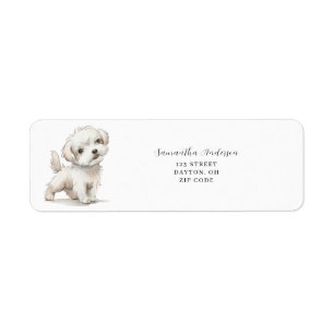 Cute Dog Return Address  Label