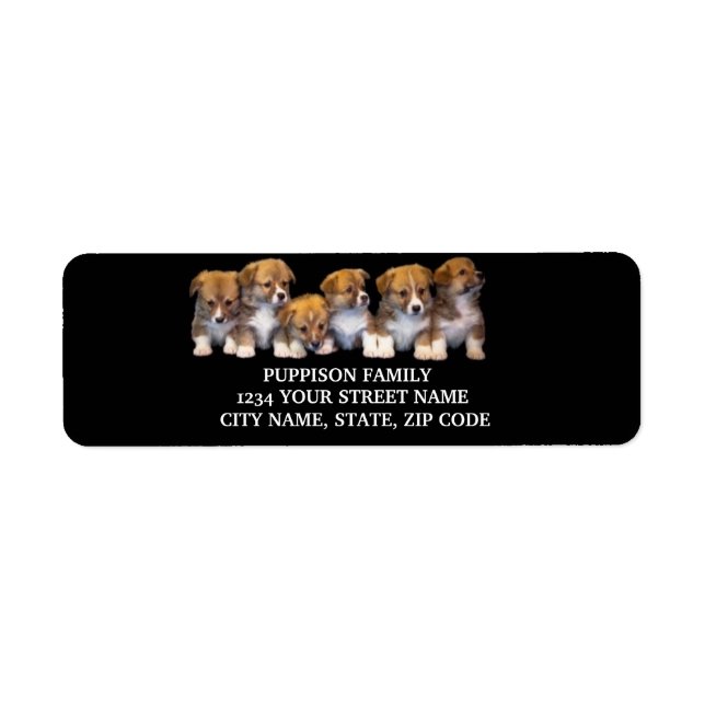 Cute Dog Return Address Label (Front)