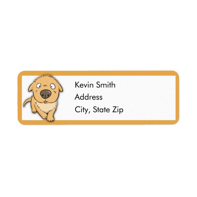 Cute Dog Return Address Labels (Front)