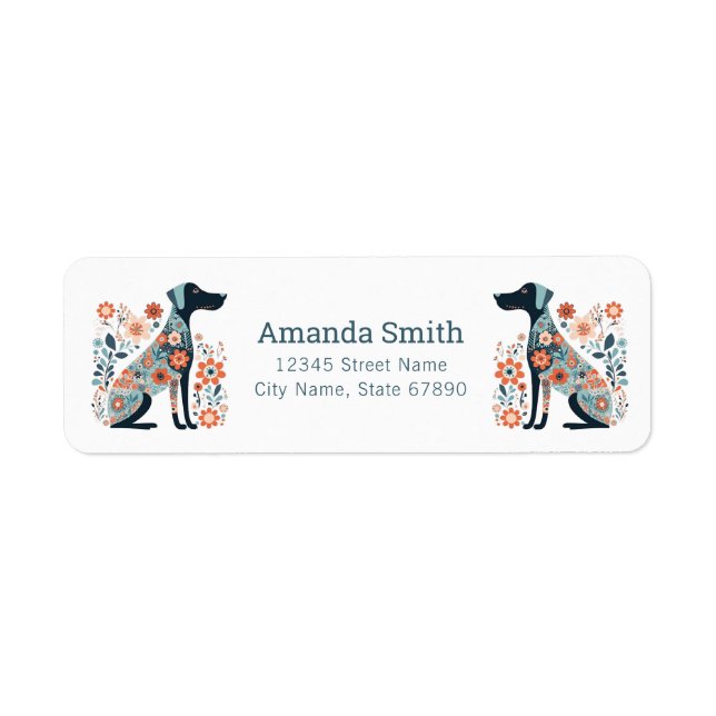Cute Dog Return Address Labels (Front)