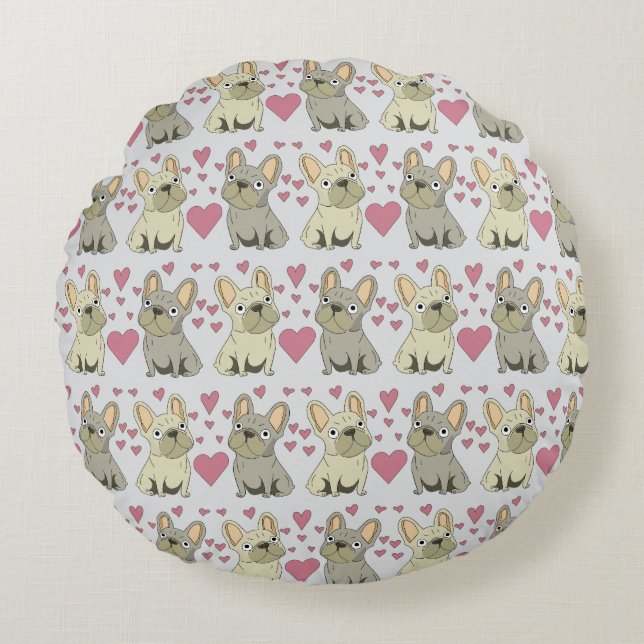 Cute Dog Round Cushion (Front)