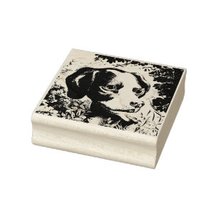 Cute dog rubber stamp