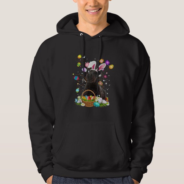 Cute Dog Scottish Terrier  Easter Day Egg Hunting Hoodie (Front)