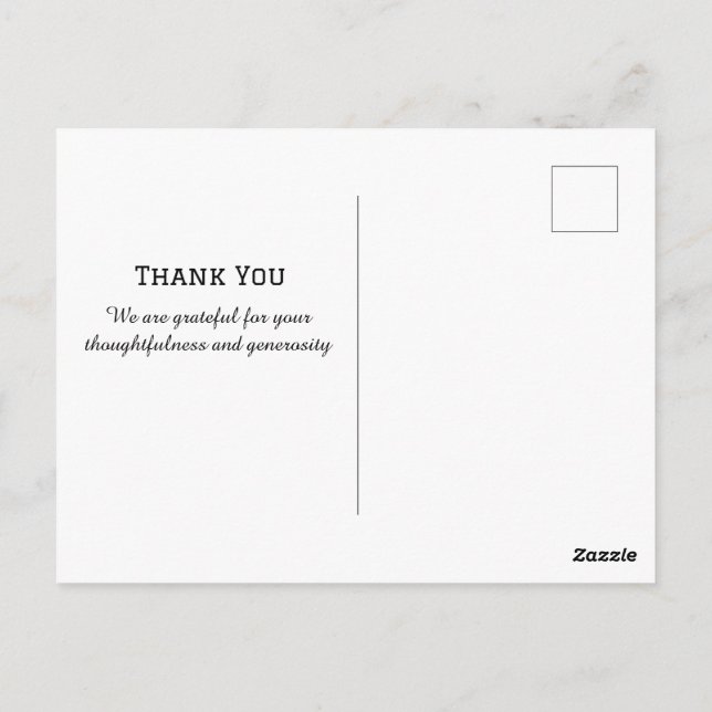 Cute Dog Shihtzu Santa Cap Christmas Thank You  Postcard (Back)