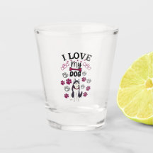 Cute dog shot glass