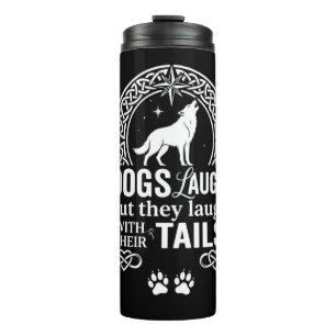Cute dog Silhouette Pet Lover Gift Thermal Tumbler