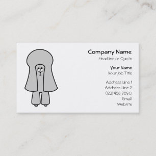 Cute Dog. Silver Grey Toy / Miniature Poodle. Business Card