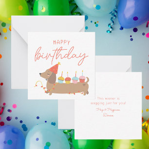 Cute Dog Simple Happy Birthday Card