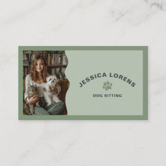 Cute Dog Sitter, Pet Groomer, Dog Walker Business Card