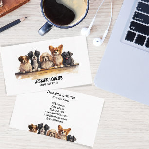 Cute Dog Sitter, Pet Groomer, Veterinarian, Puppy  Business Card