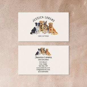 Cute Dog Sitter, Pet Groomer, Veterinarian, Puppy  Business Card