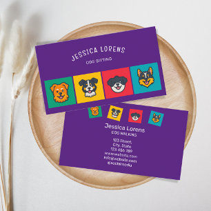 Cute Dog Sitter, Pet Groomer, Veterinarian, Puppy  Business Card
