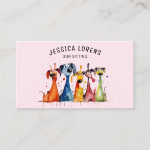 Cute Dog Sitter, Pet Groomer, Veterinarian, Puppy  Business Card