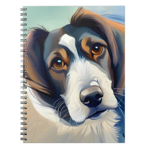 Cute Dog Sketch Portrait Notebook