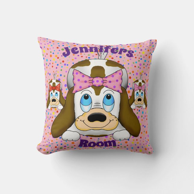 Cute Dog Square Pillow (Front)