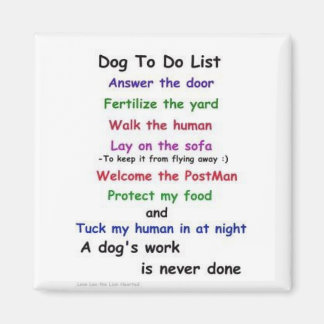 Cute dog "to do" list magnet