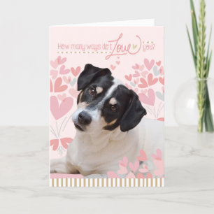 Cute Dog Valentines Card - How Many Ways Do I Love