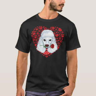 Cute Dog Valentines Heart Pattern Cute Valentine P T-Shirt