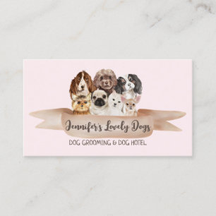 Cute Dog Walker Pet Care Business Card