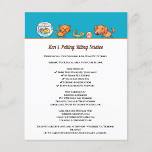 Cute Dog Walking Animal Care Pet Service Flyer