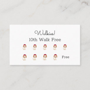 Cute Dog walking / Grooming Loyalty Card